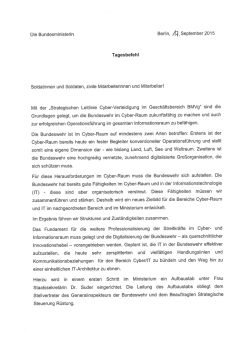 Tagesbefehl: Bundeswehr wird im Cyber