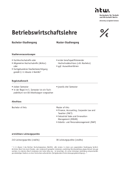 Betriebswirtschaftslehre — Bachelor