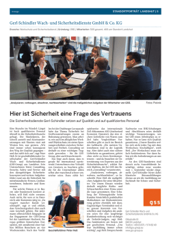 Hier ist Sicherheit eine Frage des Vertrauens - gss