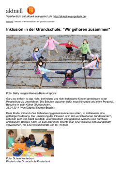 Inklusion in der Grundschule: "Wir geh&ouml;ren zusammen"