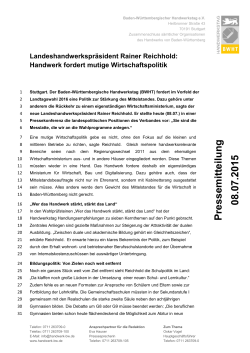 Pressemitteilung 08.07.2015 - Baden
