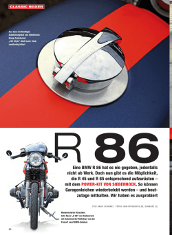 Eine BMW R 86 hat es nie gegeben, jedenfalls nicht ab Werk. Doch