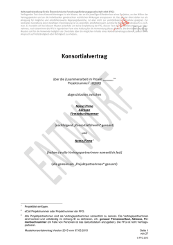 FFG-Musterkonsortialvertrag