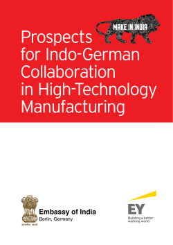 Prospects for Indo-German Collaboration in High-Technology