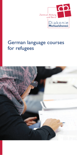German language courses for refugees