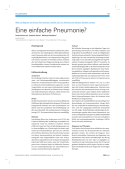 Eine einfache Pneumonie?