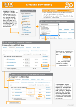 Einfache Bewertung - Academic Moodle Cooperation