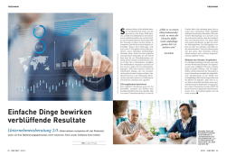 Einfache Dinge bewirken verbl&uuml;ffende Resultate