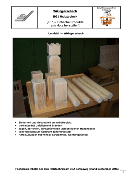 Wikingerschach BGJ Holztechnik [LF 1 – Einfache Produkte aus