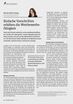 Einfache Vorschriften erh&ouml;hen die Wettbewerbs