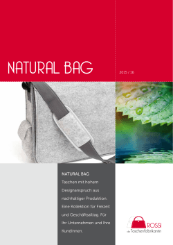 NATURAL BAG Taschen mit hohem Designanspruch aus