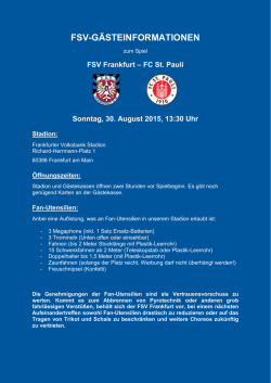 Gästeinfo FSV Frankfurt