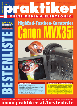 Canon MVX35i: HighEnd-Taschen-Camcorder - ITM