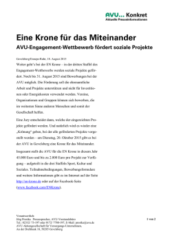 Eine Krone f&uuml;r das Miteinander