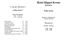 Take away - Hotel Hippel Krone