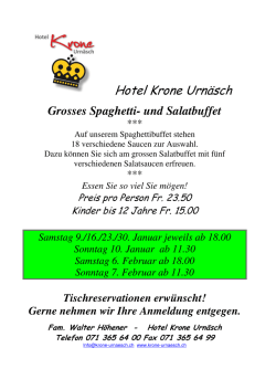 Spaghettibuffef Januar 2016