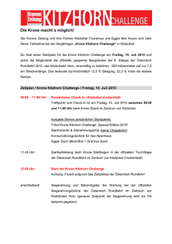 Informationen Krone Kitzhorn Challenge 2015
