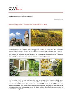 Hervorragend gelegenes Reihenhaus in Perchtoldsdorf bei Wien
