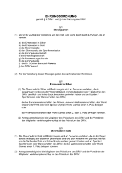 ehrungsordnung - Deutscher Rollsport und Inlineverband eV