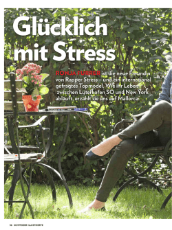 rONJA Furrer ist die neue Freundin von Rapper Stress – und ein