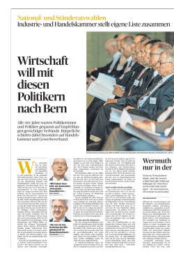 Aargauer Zeitung, 25.08.2015, Wahlempfehlung