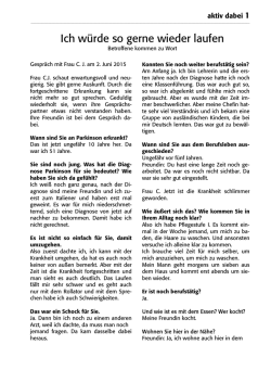 Ich w&uuml;rde so gerne wieder laufen