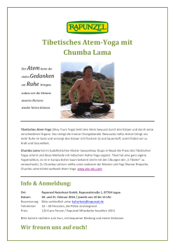 Atem Yoga Kurs am 20. und 21. Februar 2016