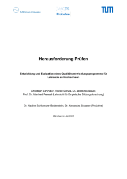 Herausforderung Pr&uuml;fen