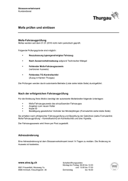 Mofa pr&uuml;fen und einl&ouml;sen - Kanton Thurgau Formular Center