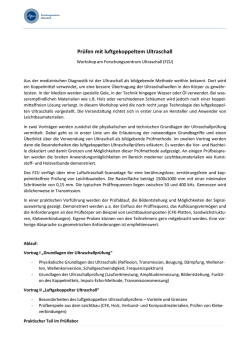 Prüfen mit luftgekoppeltem Ultraschall