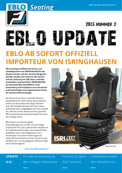EBLO AB SOFORT OFFIZIELL IMPORTEUR VON ISRINGHAUSEN