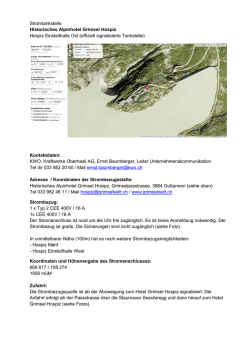 Grimsel Hospiz Einstellha