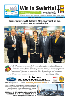 Bürgermeister a.D. Eckhard Maack offiziell in den Ruhestand