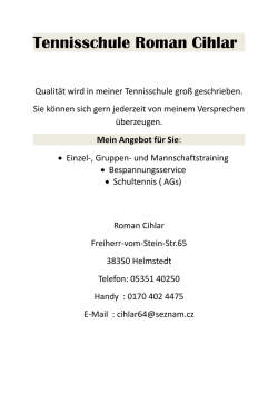 Tennisschule Roman Cihlar
