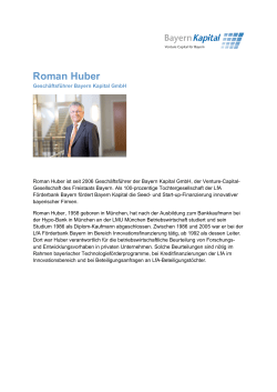 Roman Huber - Bayern Kapital