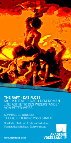 THE RAFT - DAS FLOSS Musiktheater nach deM roMan