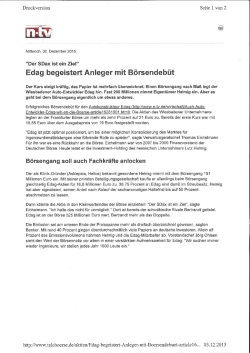 Edag begeistert Anleger mit B&ouml;rsendeb&uuml;t