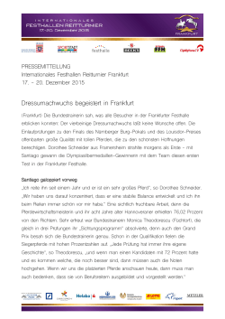 2015-12-18 Dressurnachwuchs begeistert in Frankfurt