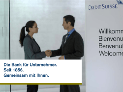 Handout-Pr&auml;sentation Credit Suisse