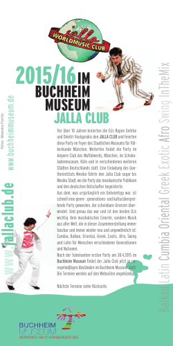 Der JALLA Worldmusic Club im Buchheim Museum