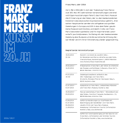 Museumsflyer 2016 - Franz Marc Museum