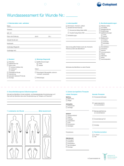 Wundassessment für Wunde Nr.: