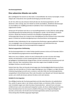 Eine subversive Attacke von rechts