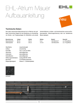 EHL-Atrium Mauer Aufbauanleitung