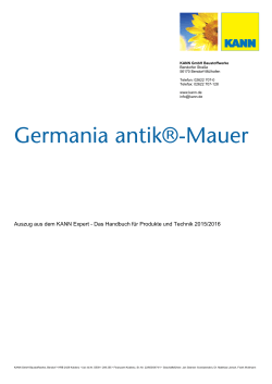 Germania antik-Mauer Produktdaten und Aufbauanleitung