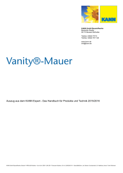 Vanity-Mauer Produktdatenblatt und Aufbau
