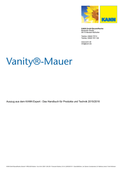 Vanity-Mauer Produktdatenblatt und Aufbau