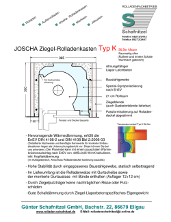 JOSCHA Ziegel-Rolladenkasten Typ K 36,5er Mauer
