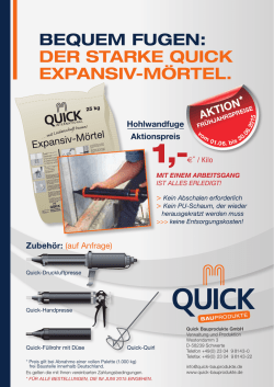 BEQUEM FUGEN: DER STARKE QUICK EXPANSIV