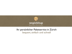 Ihr persönlicher Paketservice in Zürich bequem, einfach